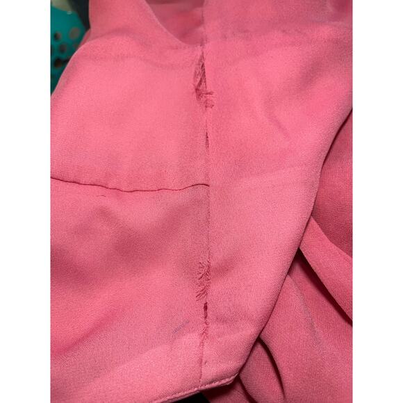 Vintage Y2K Anne Klein Plus Size 16 Silk Halter Dress Soft Powder Pink Ruched - Picture 11 of 11